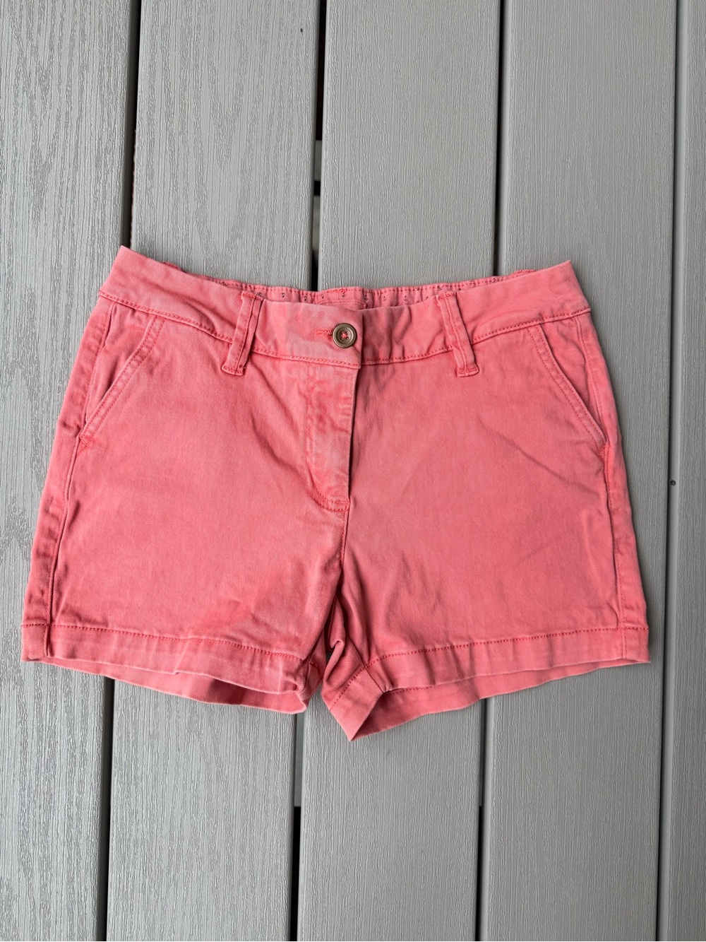 Land ’N Sea Coral Pink Chino Shorts Size 2 Stretch Cotton Preppy